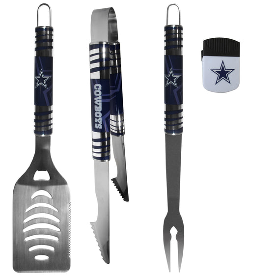 Dallas Cowboys 3 pc BBQ Set and Chip Clip