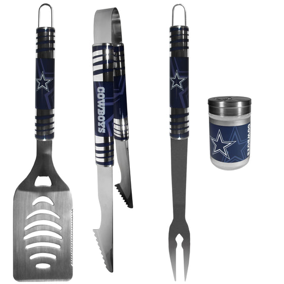 Dallas Cowboys 3 pc Tailgater BBQ Set and Season Shaker