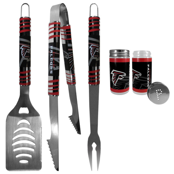 Atlanta Falcons 3 pc Tailgater BBQ Set and Salt and Pepper Shaker Set