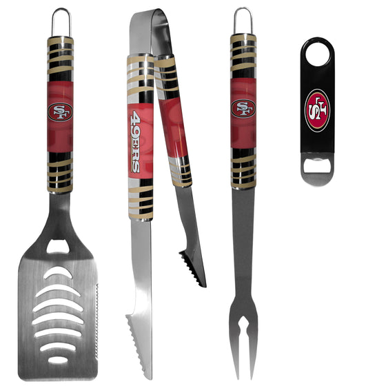 San Francisco 49ers 3 pc BBQ Set and Bottle Opener