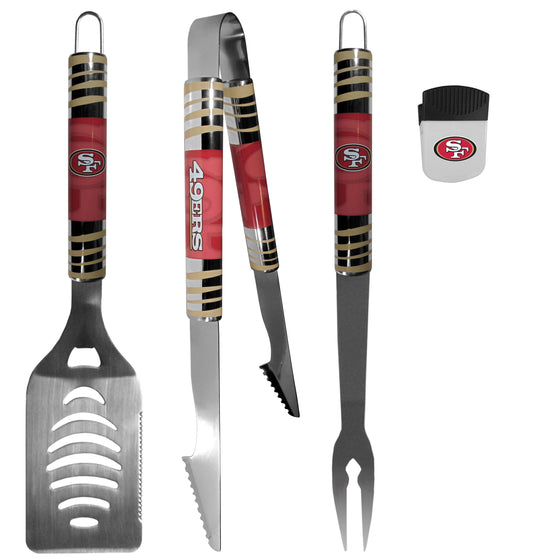 San Francisco 49ers 3 pc BBQ Set and Chip Clip