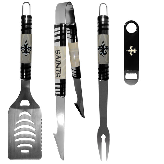 New Orleans Saints 3 pc BBQ Set and Bottle Opener