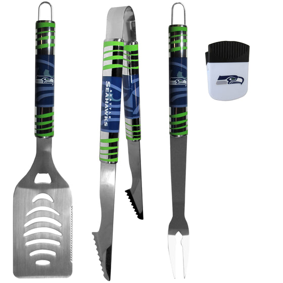 Seattle Seahawks 3 pc BBQ Set and Chip Clip