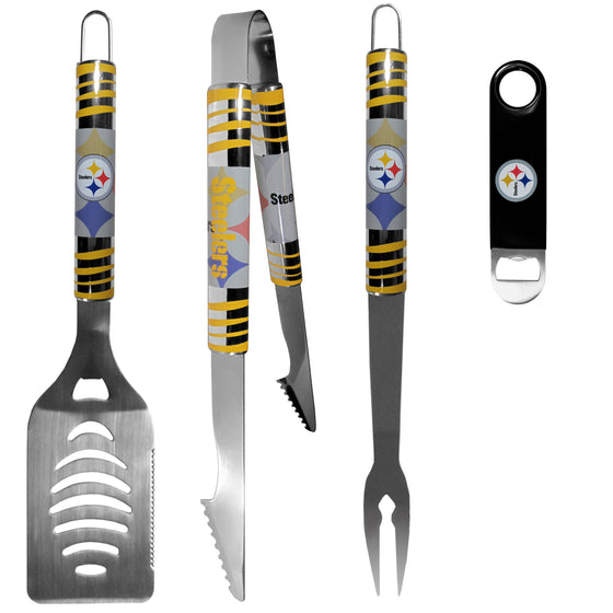 Pittsburgh Steelers 3 pc BBQ Set and Bottle Opener