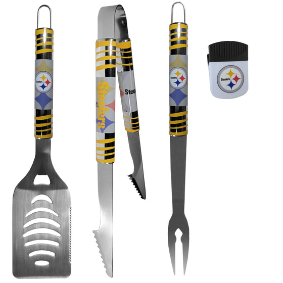 Pittsburgh Steelers 3 pc BBQ Set and Chip Clip