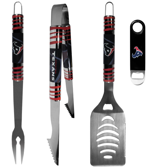 Houston Texans 3 pc BBQ Set and Bottle Opener