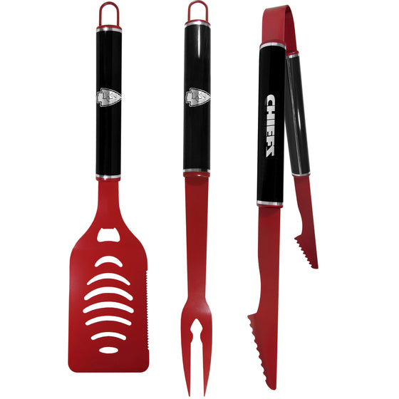 Kansas City Chiefs 3 pc Color and Black BBQ Set