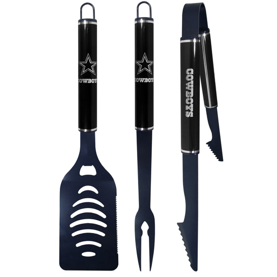 Dallas Cowboys 3 pc Color and Black BBQ Set