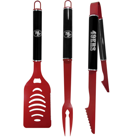 San Francisco 49ers 3 pc Color and Black BBQ Set