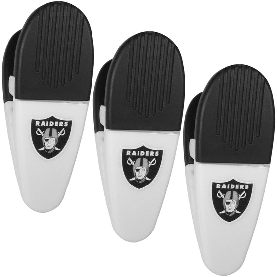 Las Vegas Raiders Mini Chip Clip Magnets, 3 pk