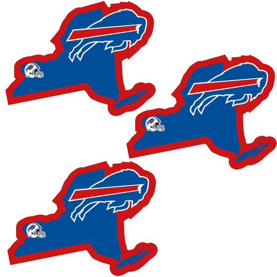 Buffalo Bills Home State Decal, 3pk