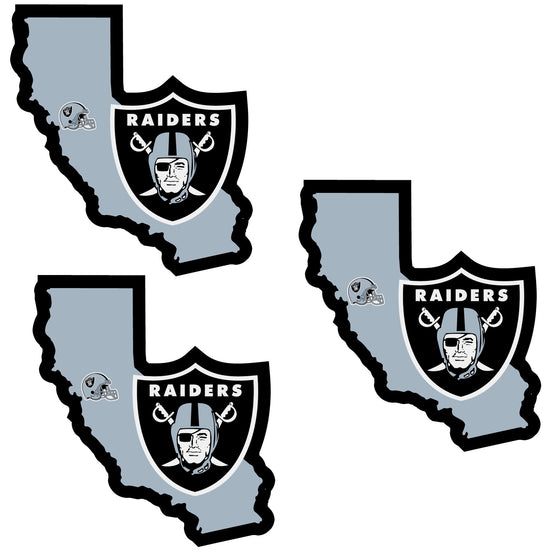 Las Vegas Raiders Home State Decal, 3pk