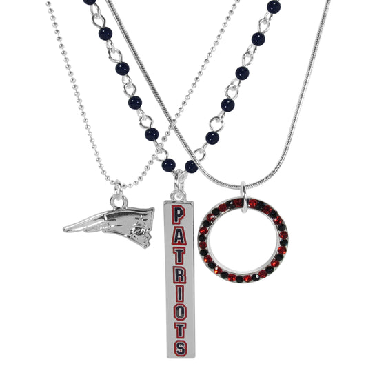 New England Patriots Trio Necklace Set