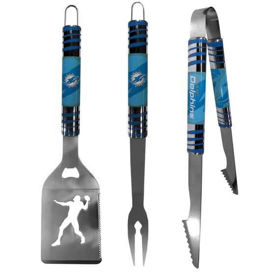 Miami Dolphins 3 pc Tailgater BBQ Tools