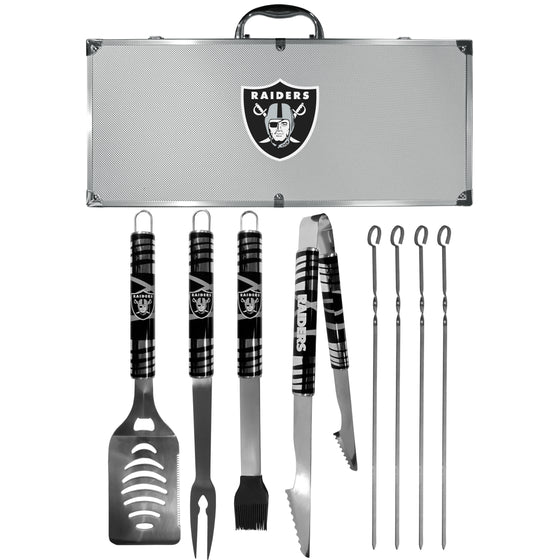 Las Vegas Raiders 8 pc Tailgater BBQ Set