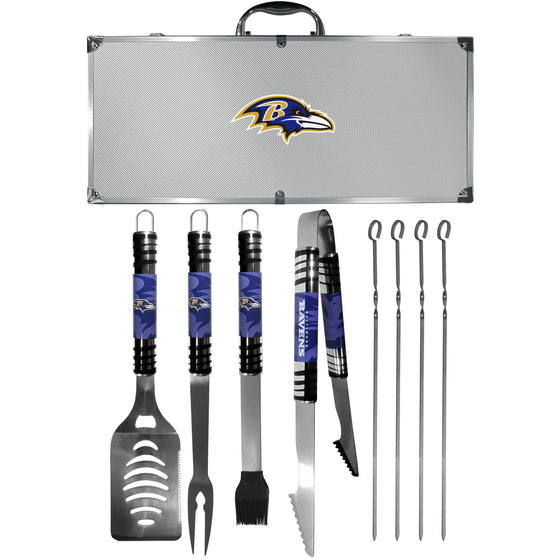 Baltimore Ravens 8 pc Tailgater BBQ Set