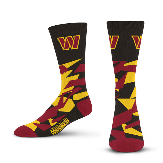 Washington Commanders Shattered Camo Socks - Large - 757 Sports Collectibles