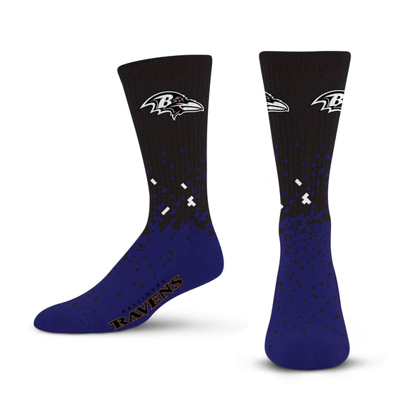 Baltimore Ravens Spray Zone Socks - Large - 757 Sports Collectibles