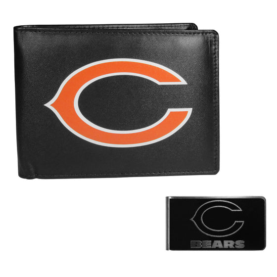 Chicago Bears Bi-fold Wallet & Black Money Clip