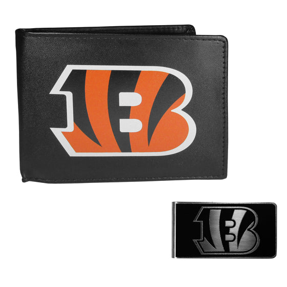 Cincinnati Bengals Bi-fold Wallet & Black Money Clip