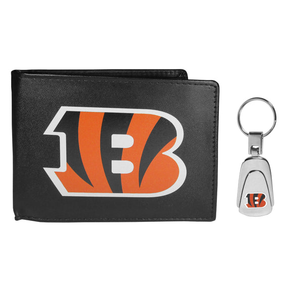 Cincinnati Bengals Bi-fold Wallet & Steel Key Chain