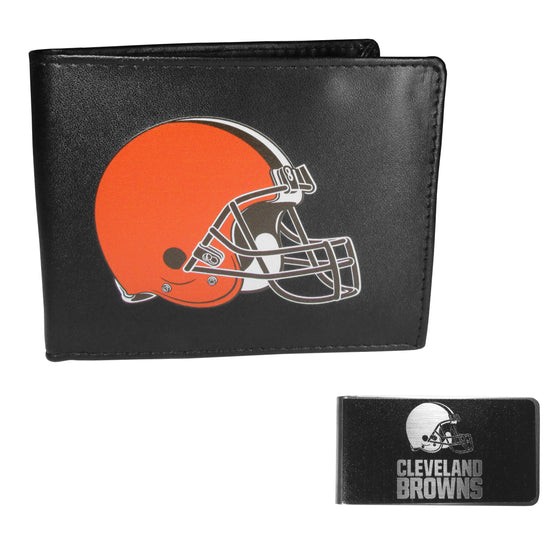 Cleveland Browns Bi-fold Wallet & Black Money Clip