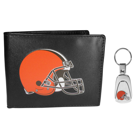 Cleveland Browns Bi-fold Wallet & Steel Key Chain