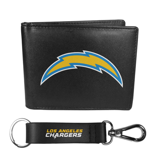 Los Angeles Chargers Bi-fold Wallet & Strap Key Chain