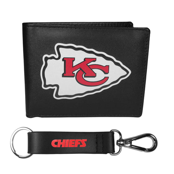 Kansas City Chiefs Bi-fold Wallet & Strap Key Chain