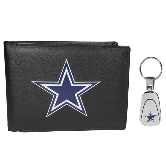 Dallas Cowboys Bi-fold Wallet & Steel Key Chain