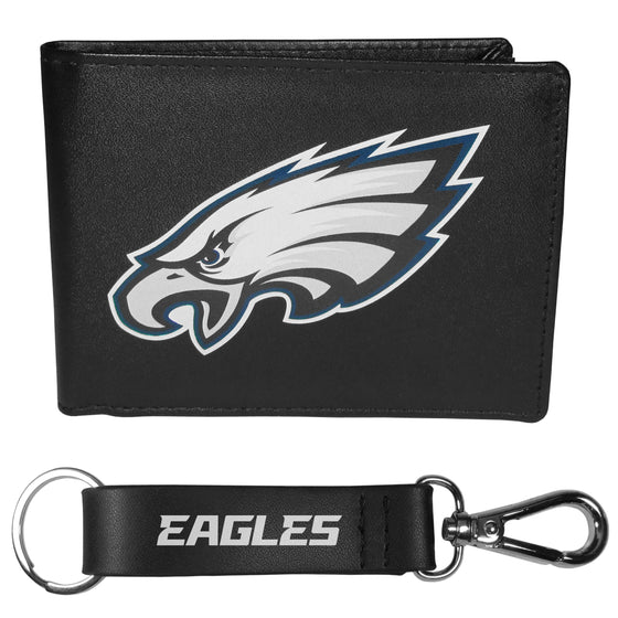 Philadelphia Eagles Bi-fold Wallet & Strap Key Chain