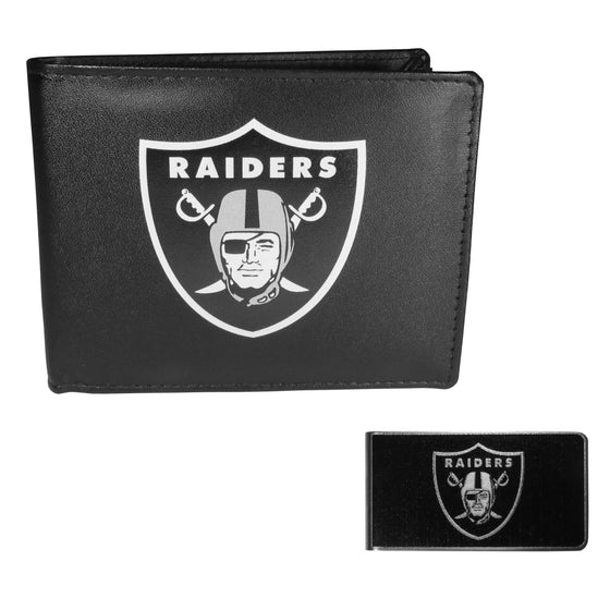 Las Vegas Raiders Bi-fold Wallet & Black Money Clip