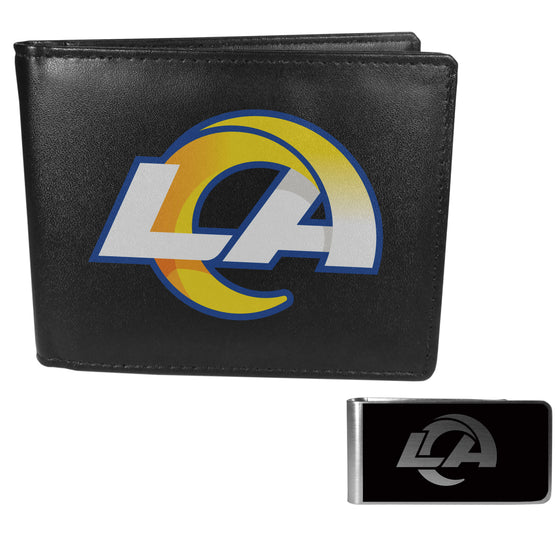 Los Angeles Rams Bi-fold Wallet & Black Money Clip