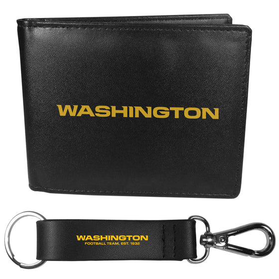 Washington Commanders Bi-fold Wallet & Strap Key Chain