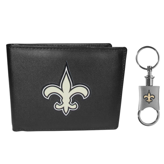 New Orleans Saints Bi-fold Wallet & Valet Key Chain