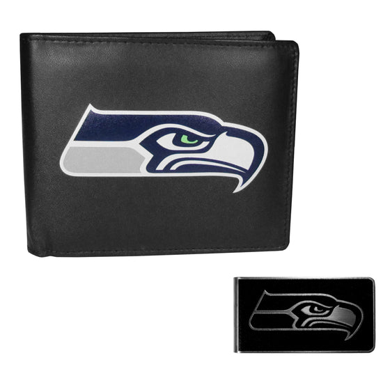 Seattle Seahawks Bi-fold Wallet & Black Money Clip