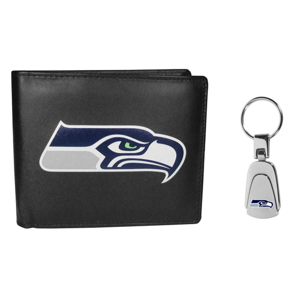 Seattle Seahawks Bi-fold Wallet & Steel Key Chain