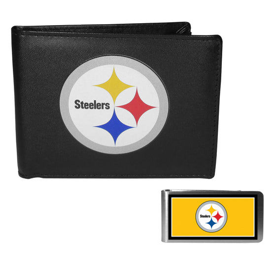 Pittsburgh Steelers Bi-fold Wallet & Color Money Clip