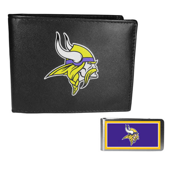 Minnesota Vikings Bi-fold Wallet & Color Money Clip