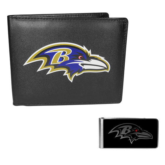 Baltimore Ravens Bi-fold Wallet & Black Money Clip