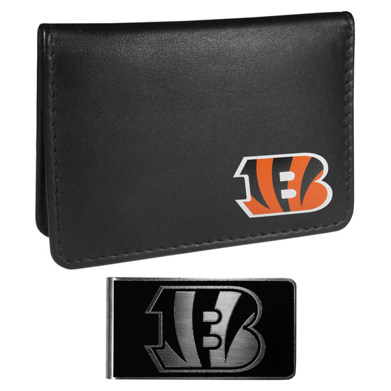 Cincinnati Bengals Weekend Bi-fold Wallet & Black Money Clip