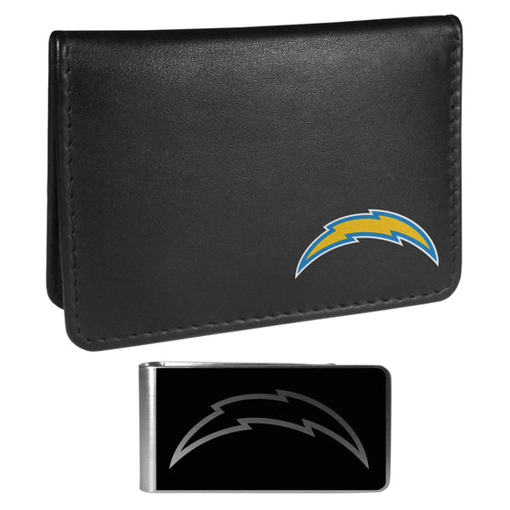 Los Angeles Chargers Weekend Bi-fold Wallet & Black Money Clip