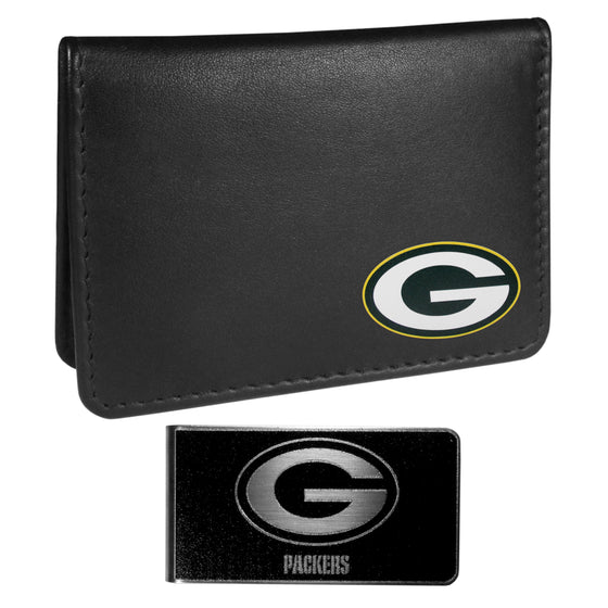 Green Bay Packers Weekend Bi-fold Wallet & Black Money Clip