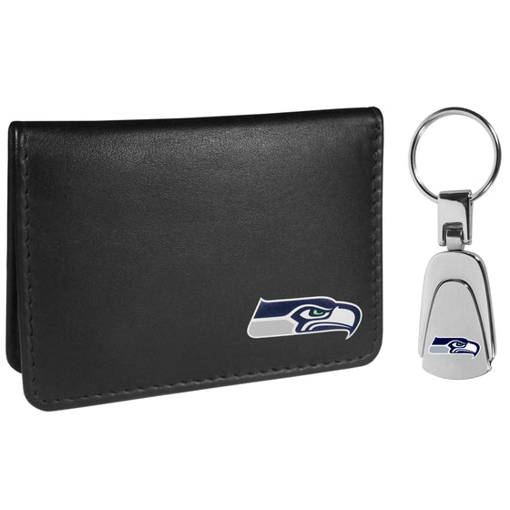 Seattle Seahawks Weekend Bi-fold Wallet & Steel Key Chain