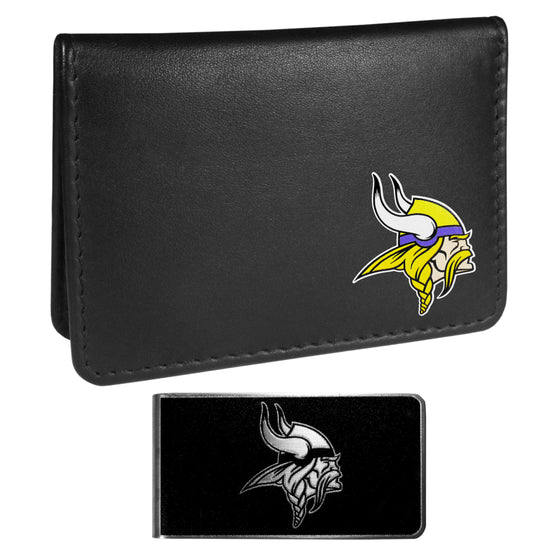 Minnesota Vikings Weekend Bi-fold Wallet & Black Money Clip