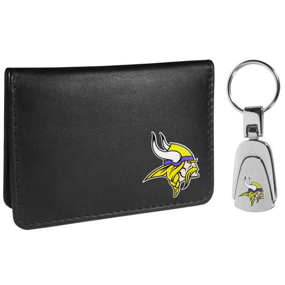 Minnesota Vikings Weekend Bi-fold Wallet & Steel Key Chain