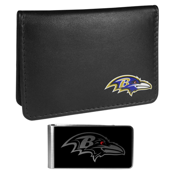 Baltimore Ravens Weekend Bi-fold Wallet & Black Money Clip