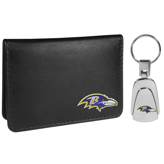 Baltimore Ravens Weekend Bi-fold Wallet & Steel Key Chain