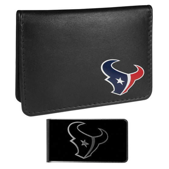 Houston Texans Weekend Bi-fold Wallet & Black Money Clip