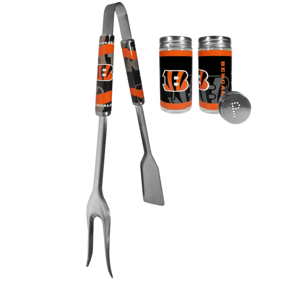 Cincinnati Bengals 3 in 1 BBQ Tool and Salt & Pepper Shaker